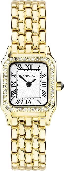 Sekonda Monica Ladies 20mm Quartz Watch in White with Analogue Display, and Two Tone Alloy Strap | Amazon (US)