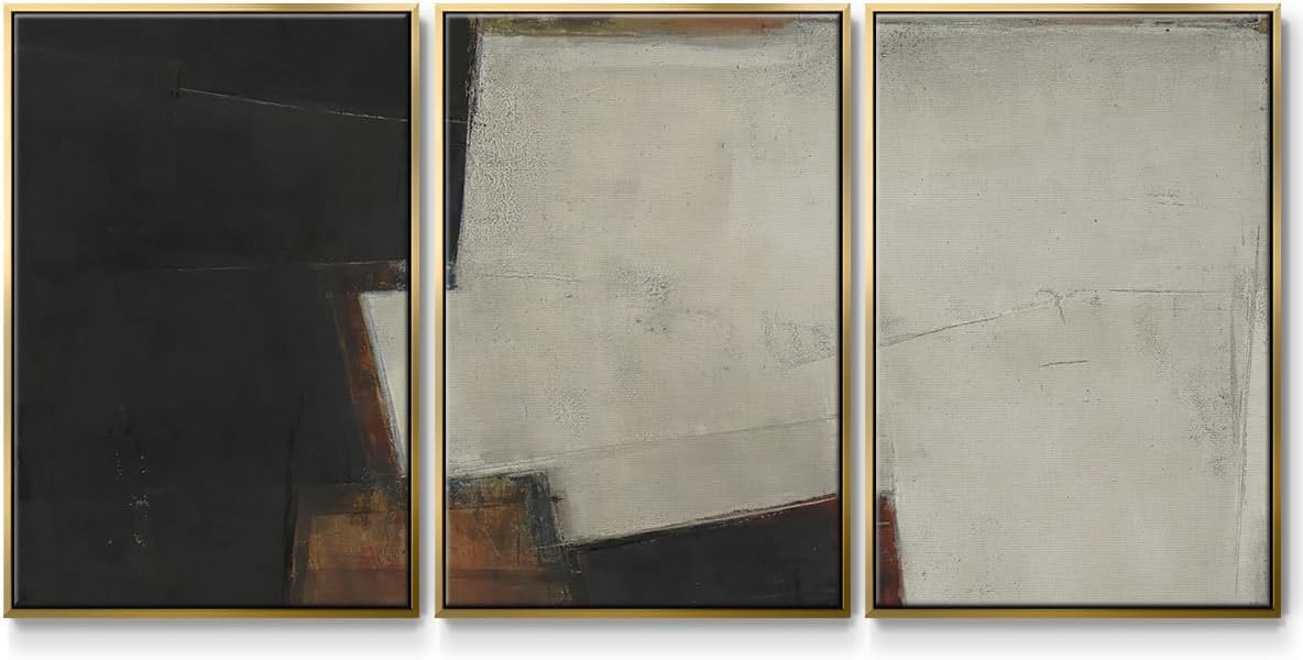 Renditions Gallery Abstract Wall Art Our Way to Fall Black and Brown Painting Modern Minimalist A... | Amazon (US)