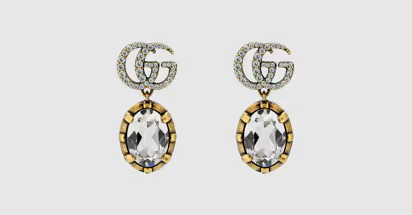 Gucci - GG Marmont crystal earrings | Gucci (US)
