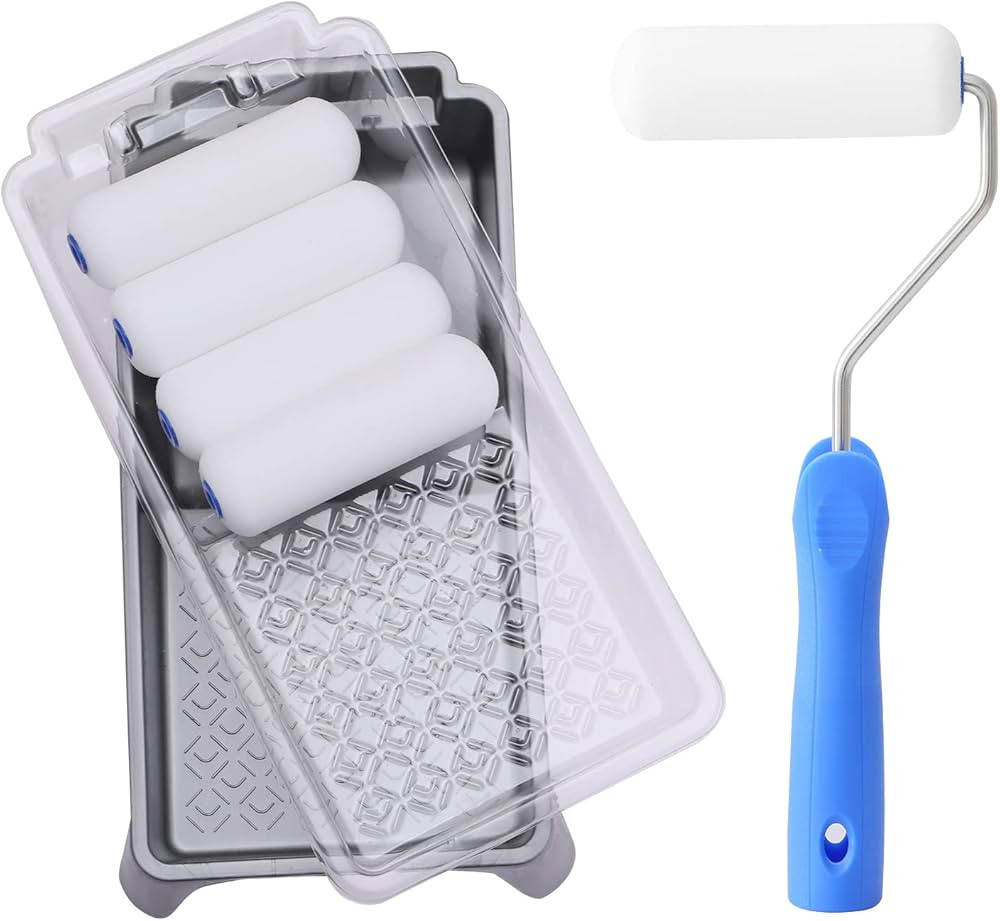 Mister Rui Foam Paint Roller, 4 inch Paint Roller 8 Pack, Small Paint Roller, High Density Foam P... | Amazon (US)