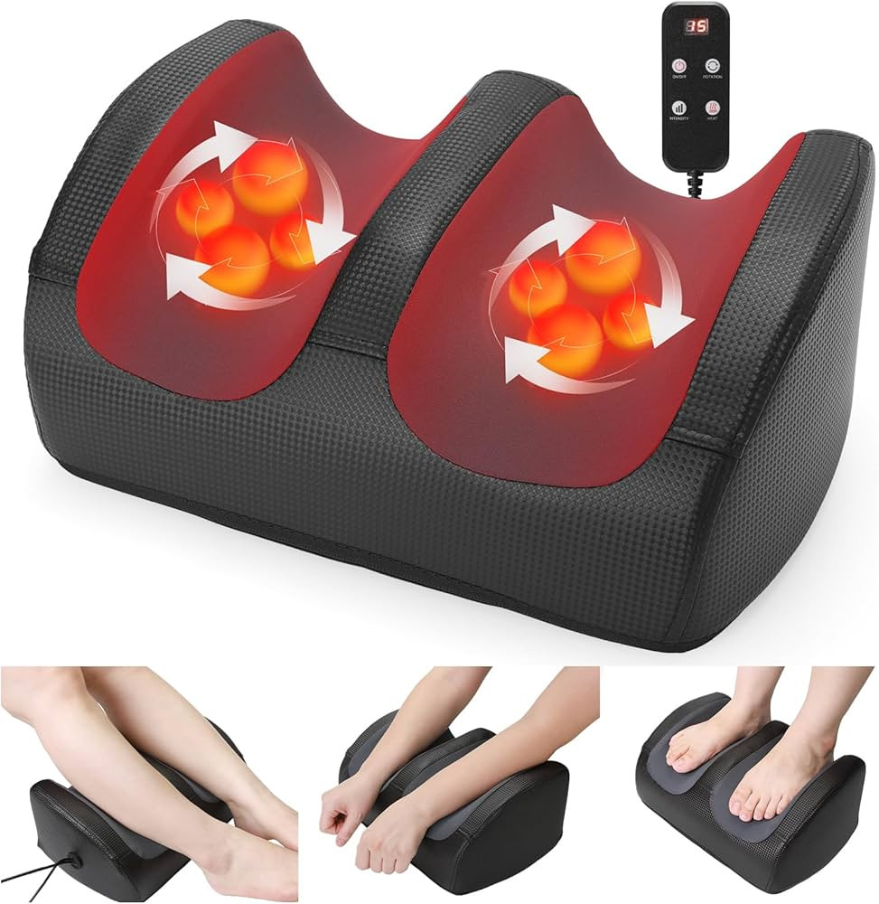 XIAOTONG Foot and Calf Massager with Heating, Shiatsu Foot Machine with Massage Rollers, Deep Tis... | Amazon (US)