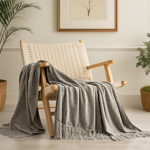 EVERGRACE Soft Chenille Throw Blanket for Couch, Cozy Plush Fuzzy Decorative Chenille Knit Throw ... | Amazon (US)