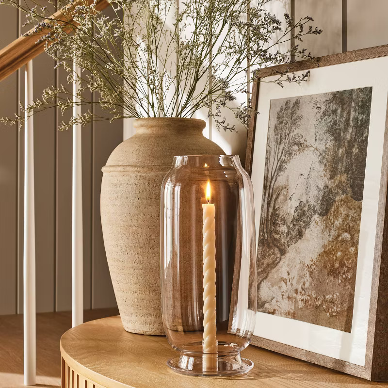 Glass Hurricane Taper Candle Holder - Threshold™ designed with Studio McGee | Target