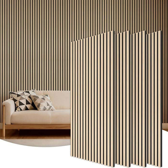 TONOR Paneles de pared de madera para decoración de pared interior, paquete de 4 paneles acústi... | Amazon (US)