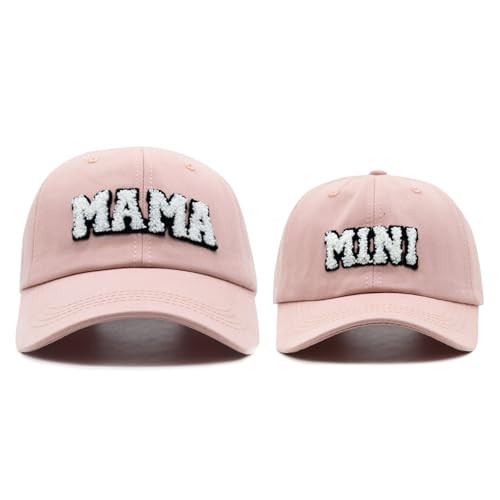 Waldeal Mama and Mini Hats, Mommy and Me Hat, Parent-Child Baseball Cap Set, Cute Matching Gift for Mom and Baby, Mother Daughter Gifts Peach | Amazon (US)