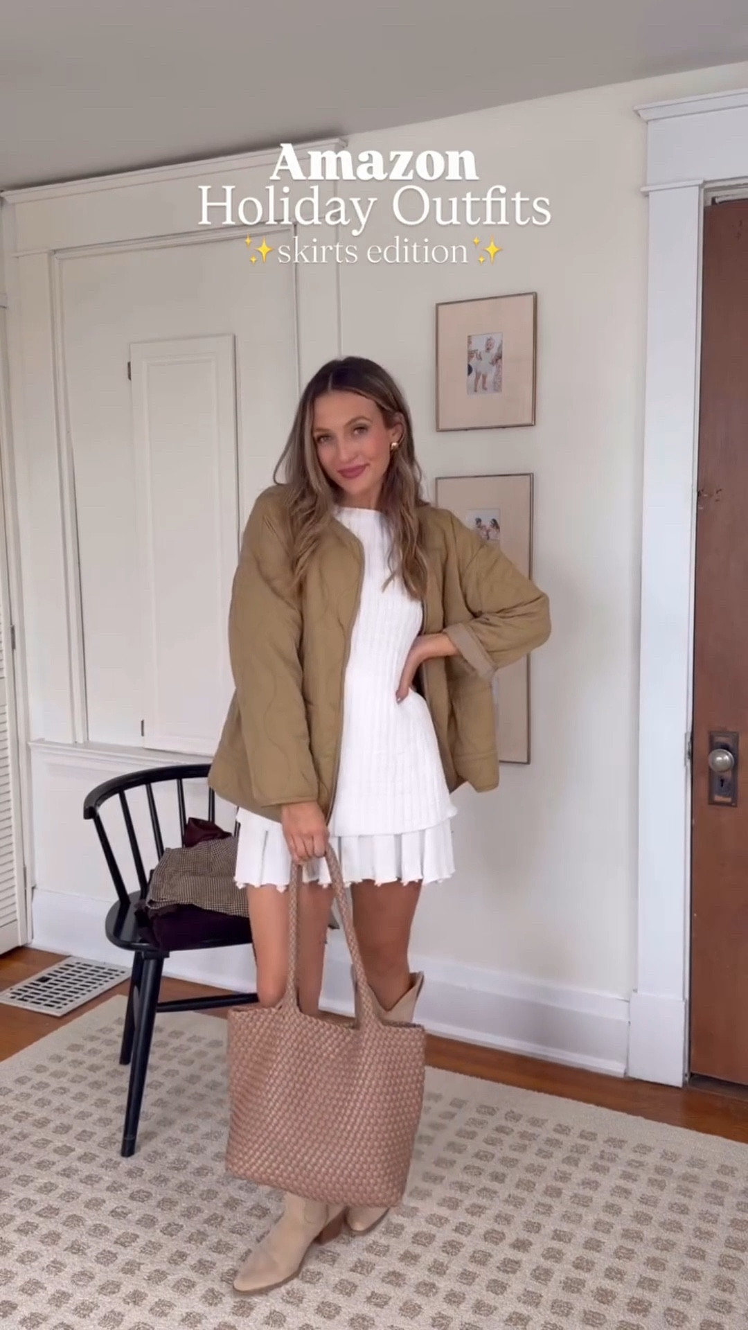 Comment ‘YES’ for links to everything seen here!! 

Veryyy into skirts & knee high boots rn. Such a chic look! The midi skirts could also to be worn with a bump!! 

#holidayoutfitideas #skirts #amazonskirts #breastfeedingfriendly #momholidayoutfit #outfitideasformoms #holidayskirts #thanksgivingoutfitideas #momof3 #size6