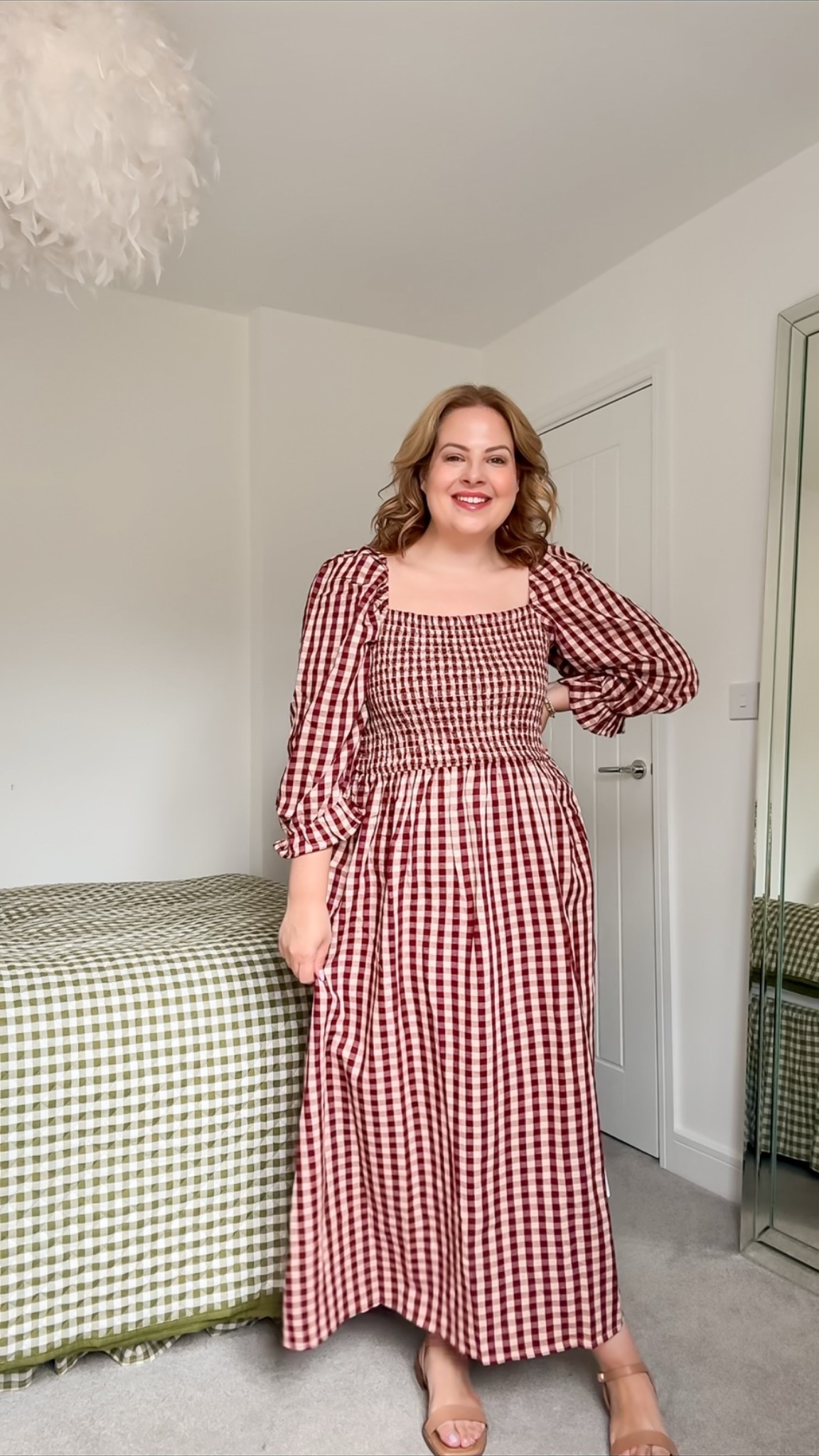 Midsize summer outfit, midi dress, smock midi dress, summer dress, gingham dress

#LTKsummer #LTKmidsize #LTKdresses