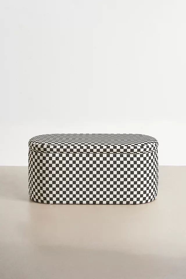 Shae Checkered Storage Bench | Urban Outfitters (US and RoW)