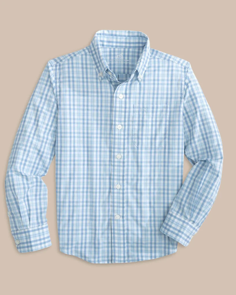 Boys Haywood Plaid Intercoastal Long Sleeve Sport Shirt | Southern Tide