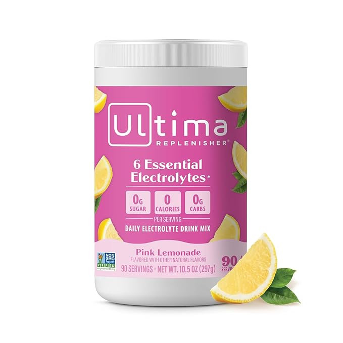 Ultima Replenisher Daily Electrolyte Powder Drink Mix – Pink Lemonade, 90 Serving – Hydration... | Amazon (US)