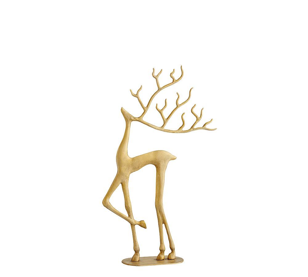 Brass Sculpted Reindeer | Pottery Barn (US)
