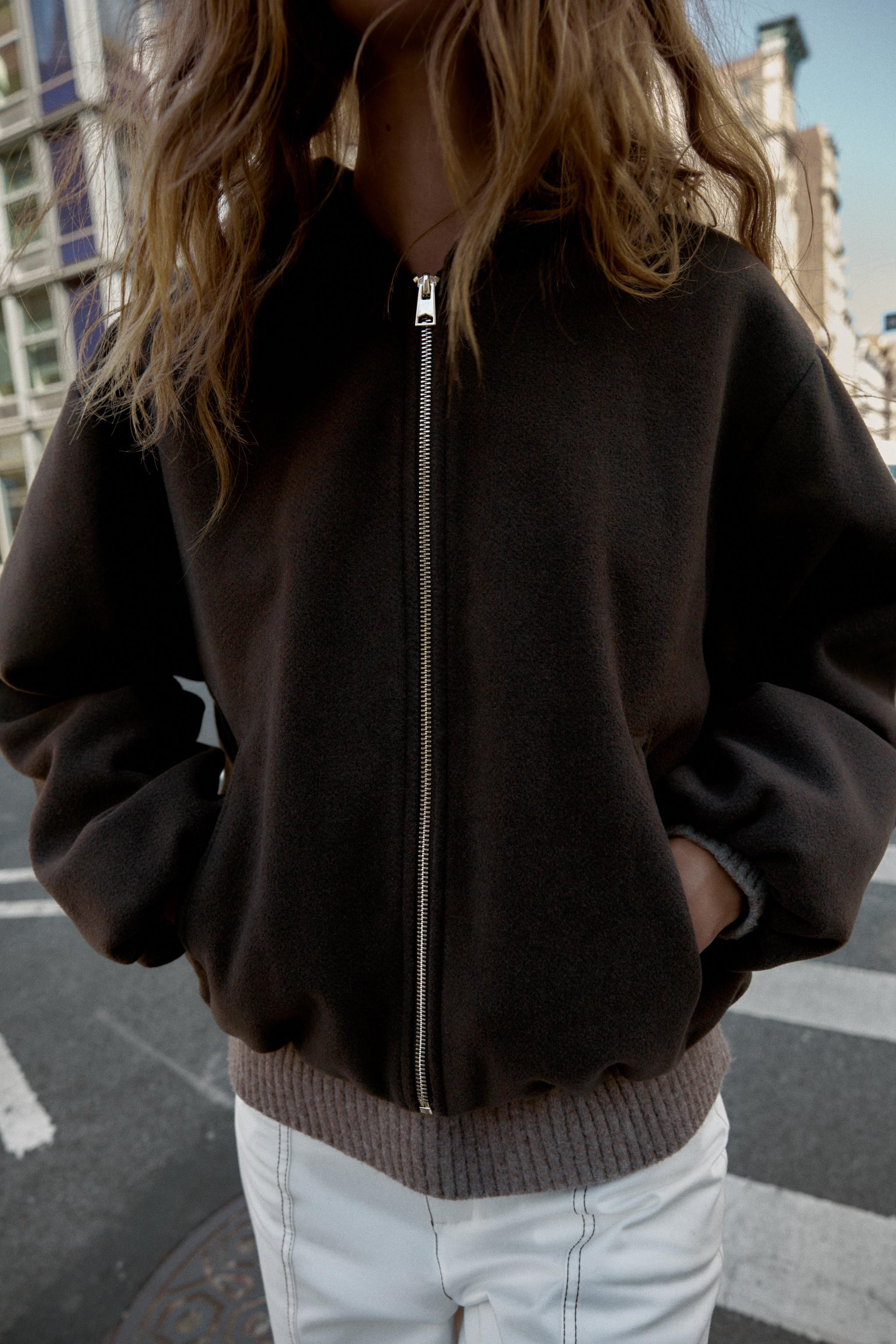 HOODED JACKET WITH ELASTIC HEM | Zara US