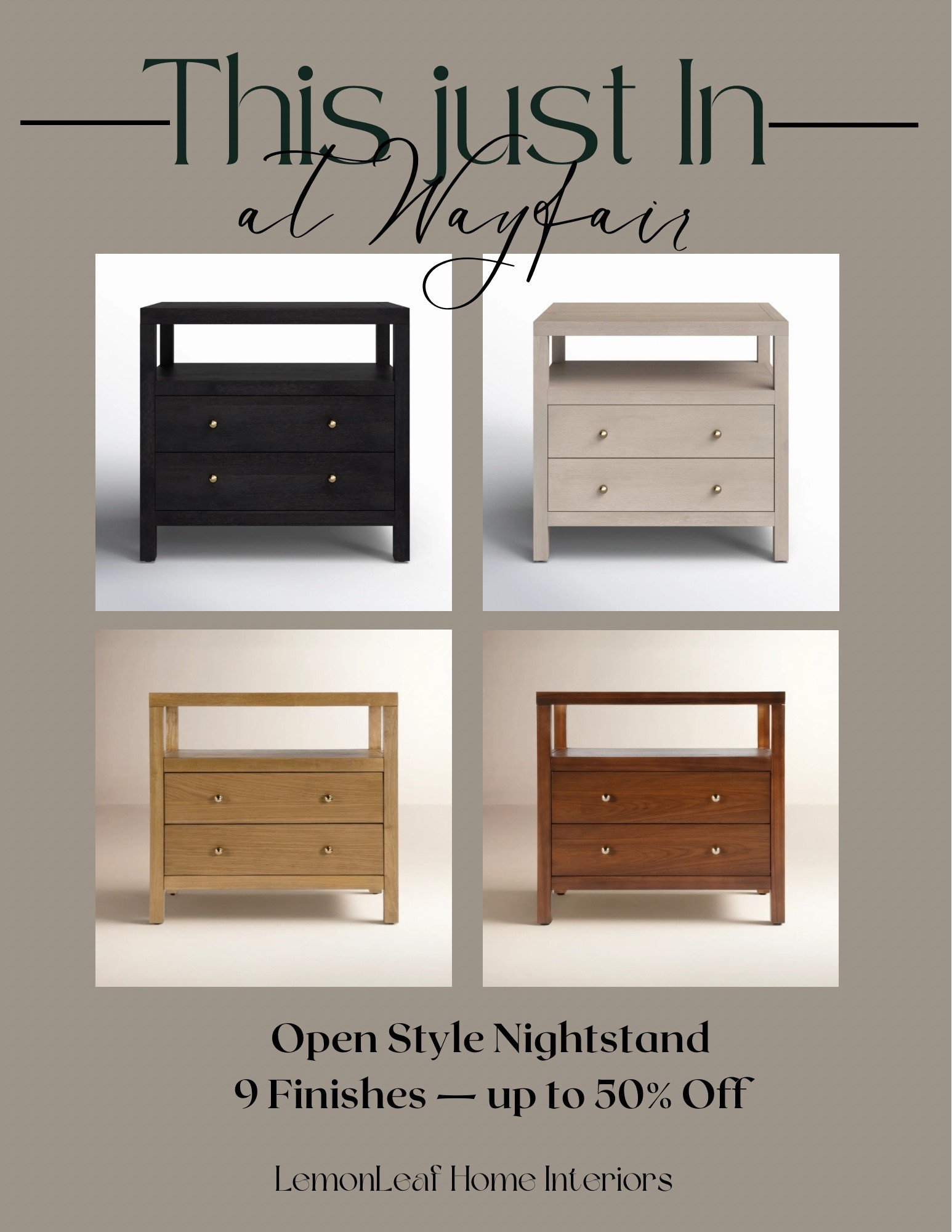 Great open style nightstand comes in many wood finishes. @Wayfair

#LTKHome #LTKSaleAlert #LTKmorningroutine