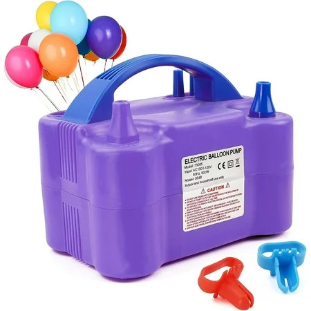 Electric Air Balloon Pump, Portable Dual Nozzle Electric Balloon Inflator for Party Decoration, 110V 600W Balloon Blower Pump Inflation | Walmart (US)