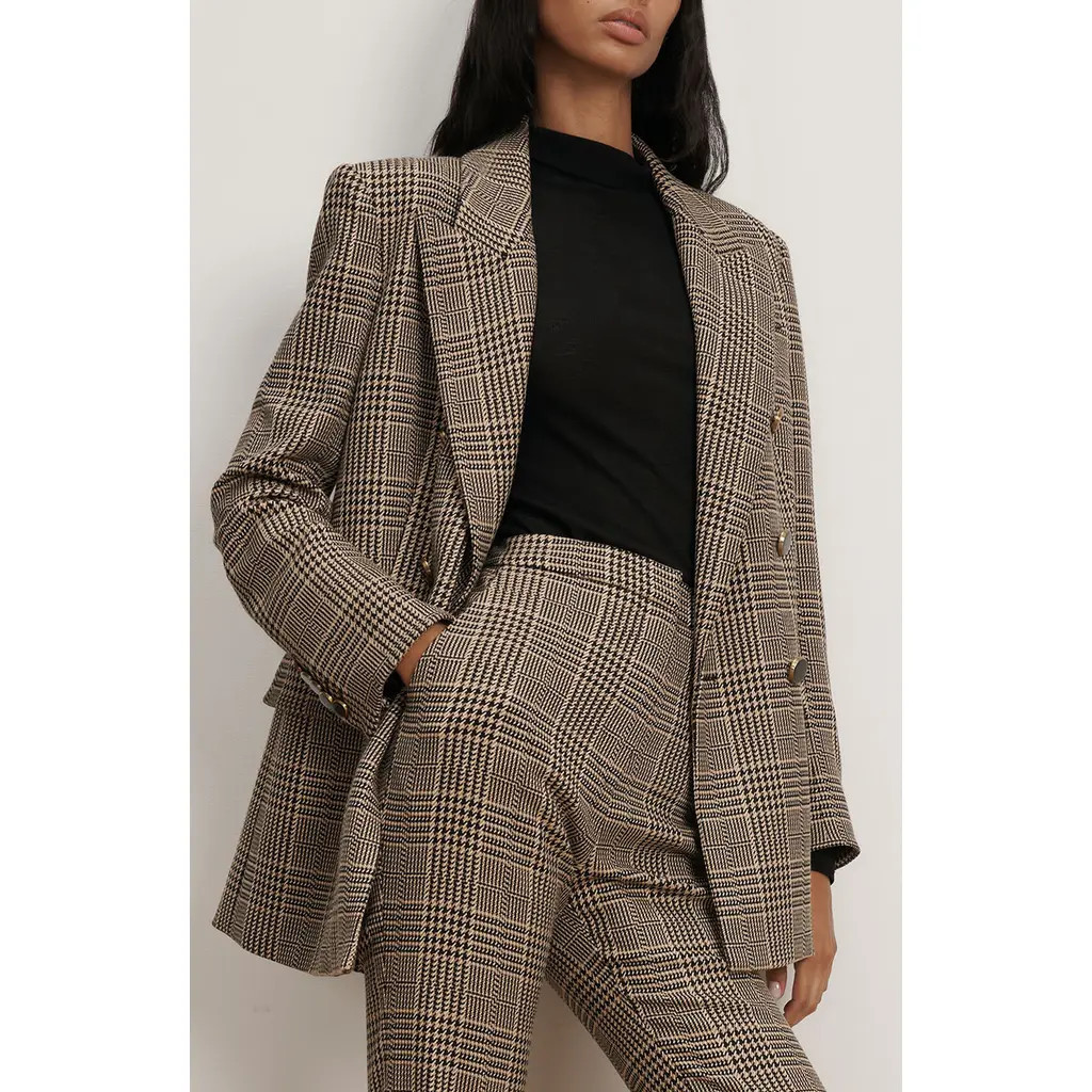Veronica Beard Rhys Houndstooth Check Dickey Jacket in Black Multi at Nordstrom, Size 2 | Nordstrom