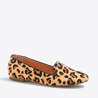 Cora leopard calf hair loafers | J.Crew Factory
