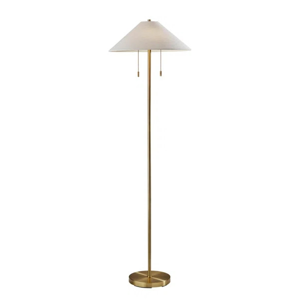 Finley 60.5'' Brass Traditional Floor Lamp | Wayfair North America
