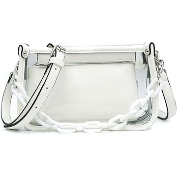 Jessica Vegan Clear Bag for Women Stadium Approved Crossbody Purses for Concerts Sports Events | Amazon (US)