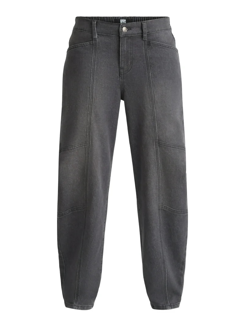 Madden NYC Women's High Rise Barrel Jeans, 31" Inseam, Sizes XXS-XXL | Walmart (US)