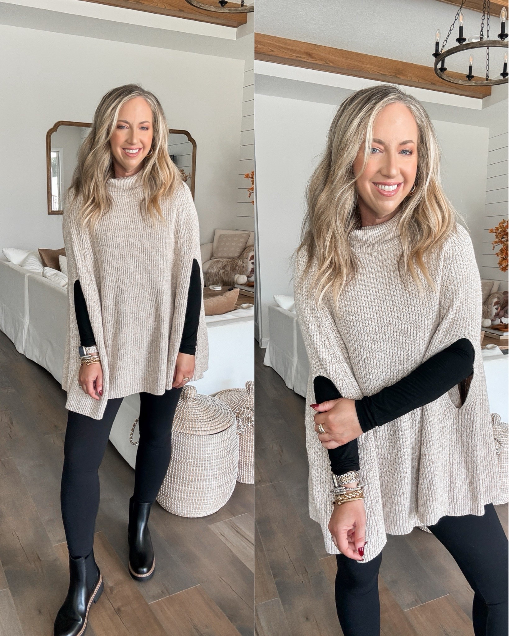 Amazon fashion amazon finds Thanksgiving outfit poncho fall fashion. Fall outfit black leggings 

#LTKSeasonal #LTKFindsUnder50