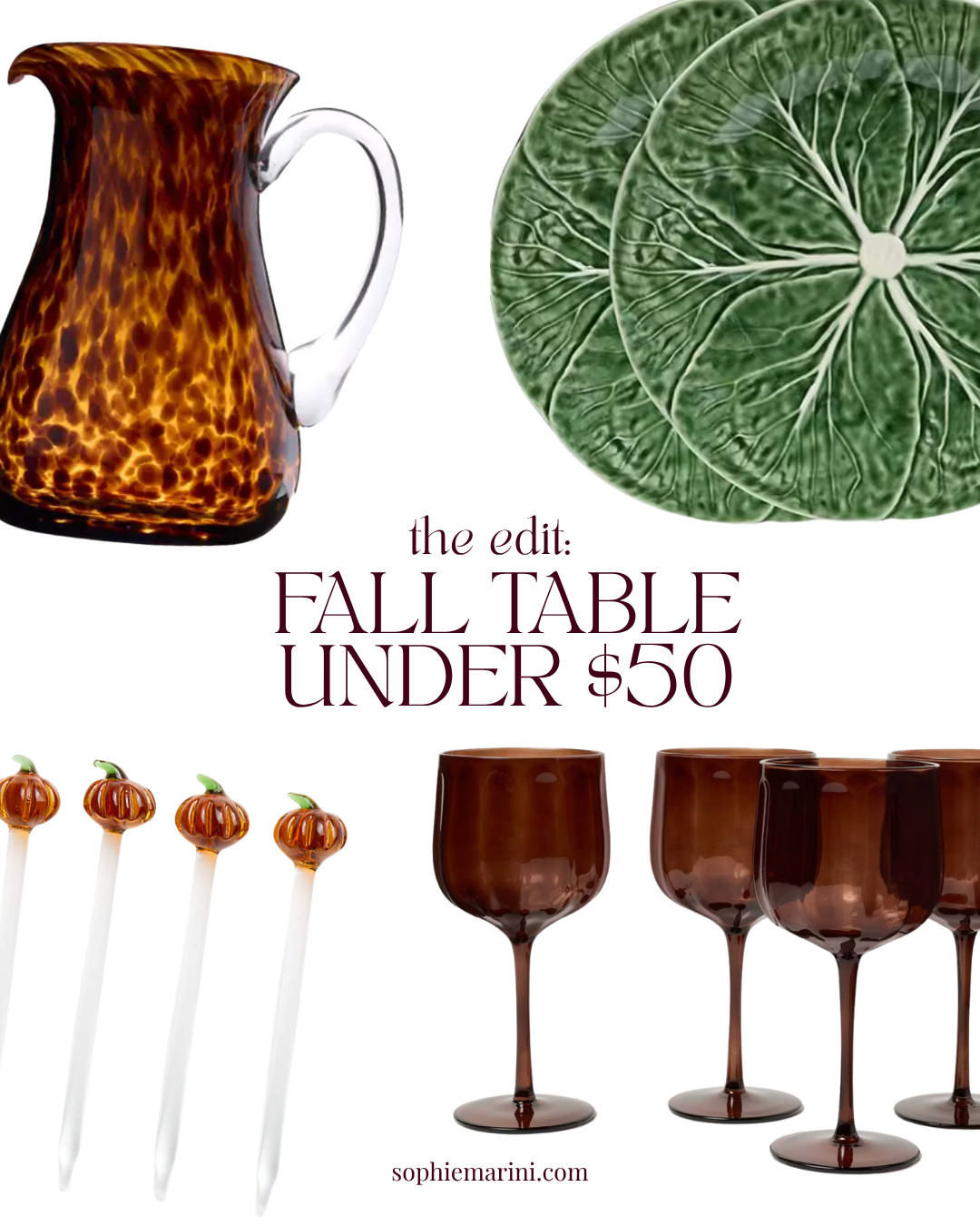 A fall tablescape that looks expensive but every piece is under $25 🎃 🛒everything linked. Comment SHOP and I'll DM the details 💌

Tortoise napkin rings, glass pumpkin picks, hammered cheese knives, and a rattan charger that ties it all together. Hosting season is coming fast and I'm all about pieces that feel elevated without the price tag. The hunting dog and cabbage plates are giving vintage-collected, not matchy-matchy.

[fall tablescape under $25, affordable fall table decor, tortoise napkin rings, rattan charger, cheese knives, wine glasses]
#falltablescape #hostingonabudget #falldecor