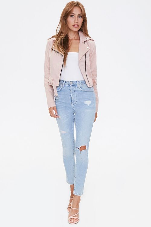 Faux Suede Moto Jacket | Forever 21 (US)