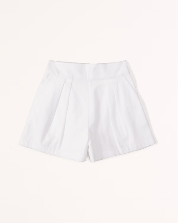 Women's Ultra High Rise Linen-Blend Pull-On Short | Women's Clearance | Abercrombie.com | Abercrombie & Fitch (US)