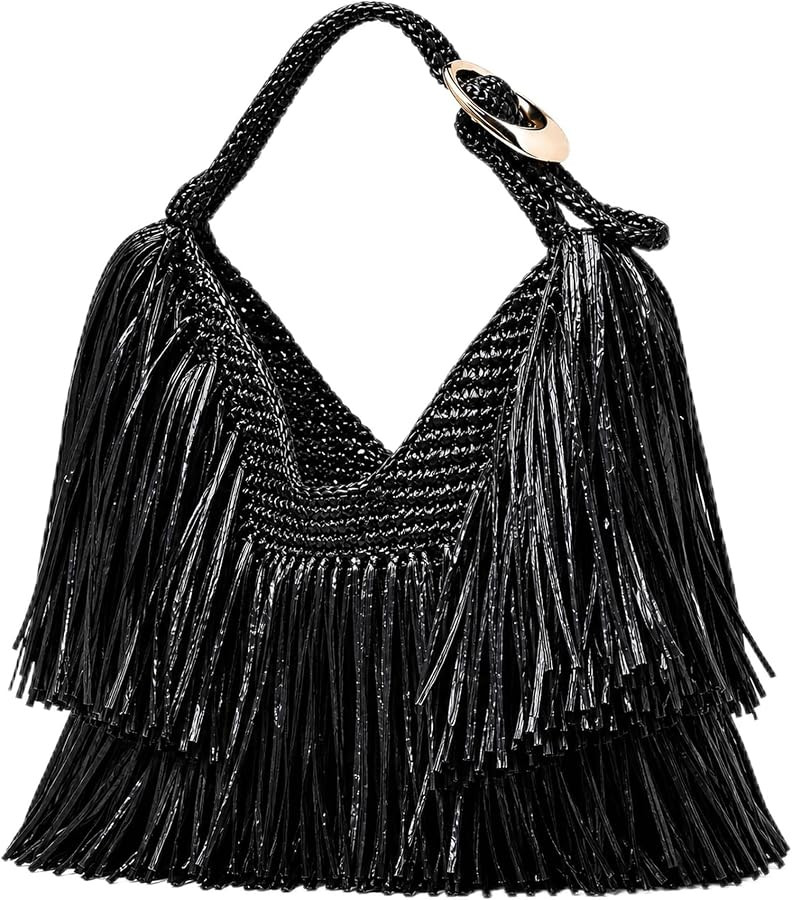 Fringe Purse,Western Purse for Women,Straw Clutch Bag, Tassel Hobo Bag for Daily & Travel | Amazon (US)