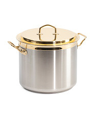Made In Italy Stainless Steel 6qt Gold Plated Teknika Stock Pot | TJ Maxx