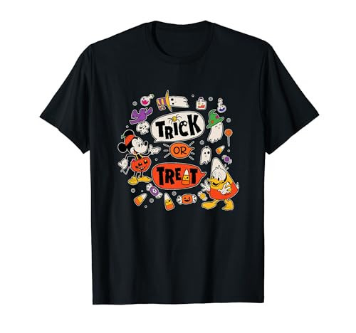 Disney Mickey Mouse Donald Duck Trick or Treat Halloween T-Shirt | Amazon (US)