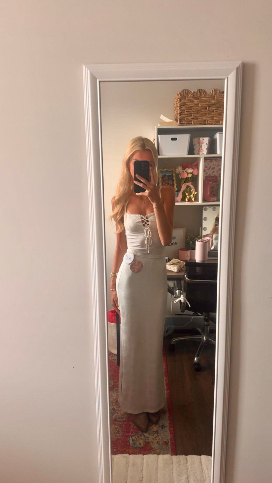 Gameday OOTD- white maxi skirt set🤍🤍

#LTKU #LTKSeasonal #LTKStyleTip