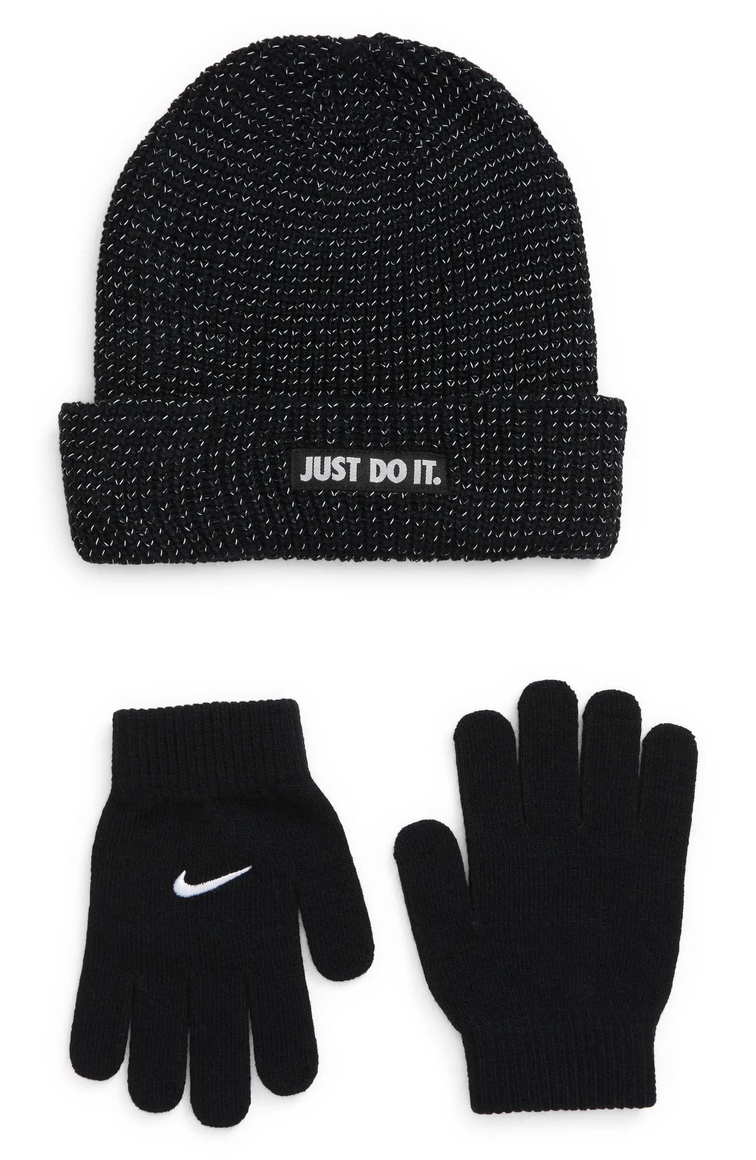 Nike Kids' Reflective Beanie & Gloves Set | Nordstrom | Nordstrom