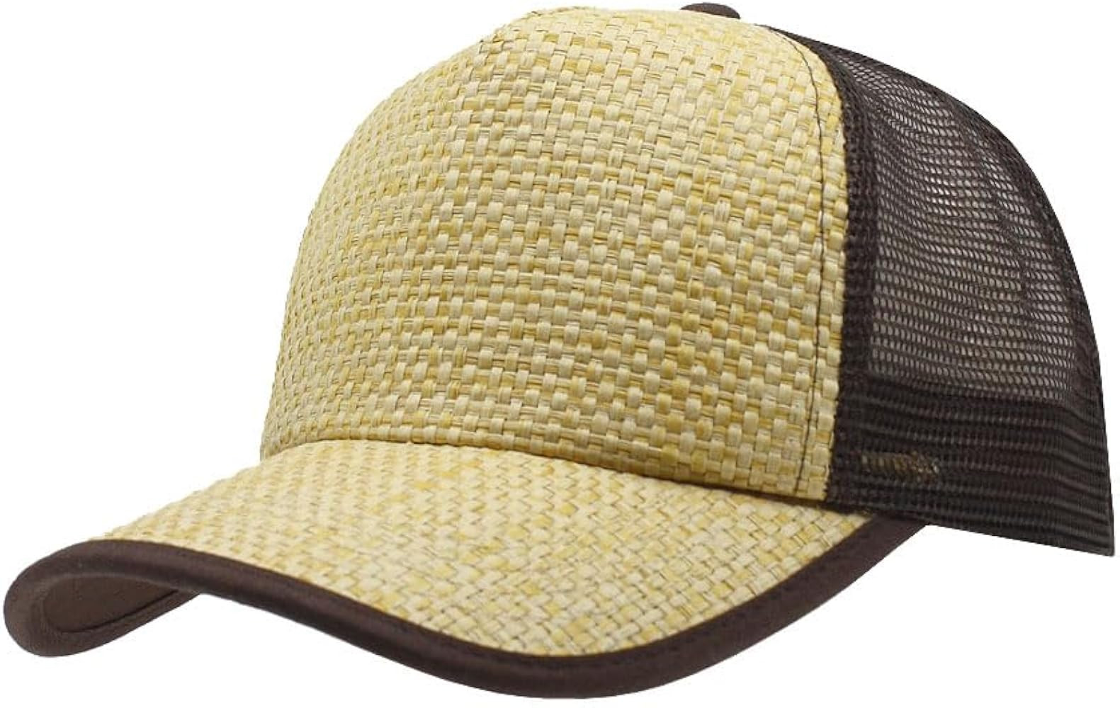 The Vintage Year Two Tone Toyo Straw Natural Paper Mesh Adjustable Trucker Baseball Cap | Amazon (US)