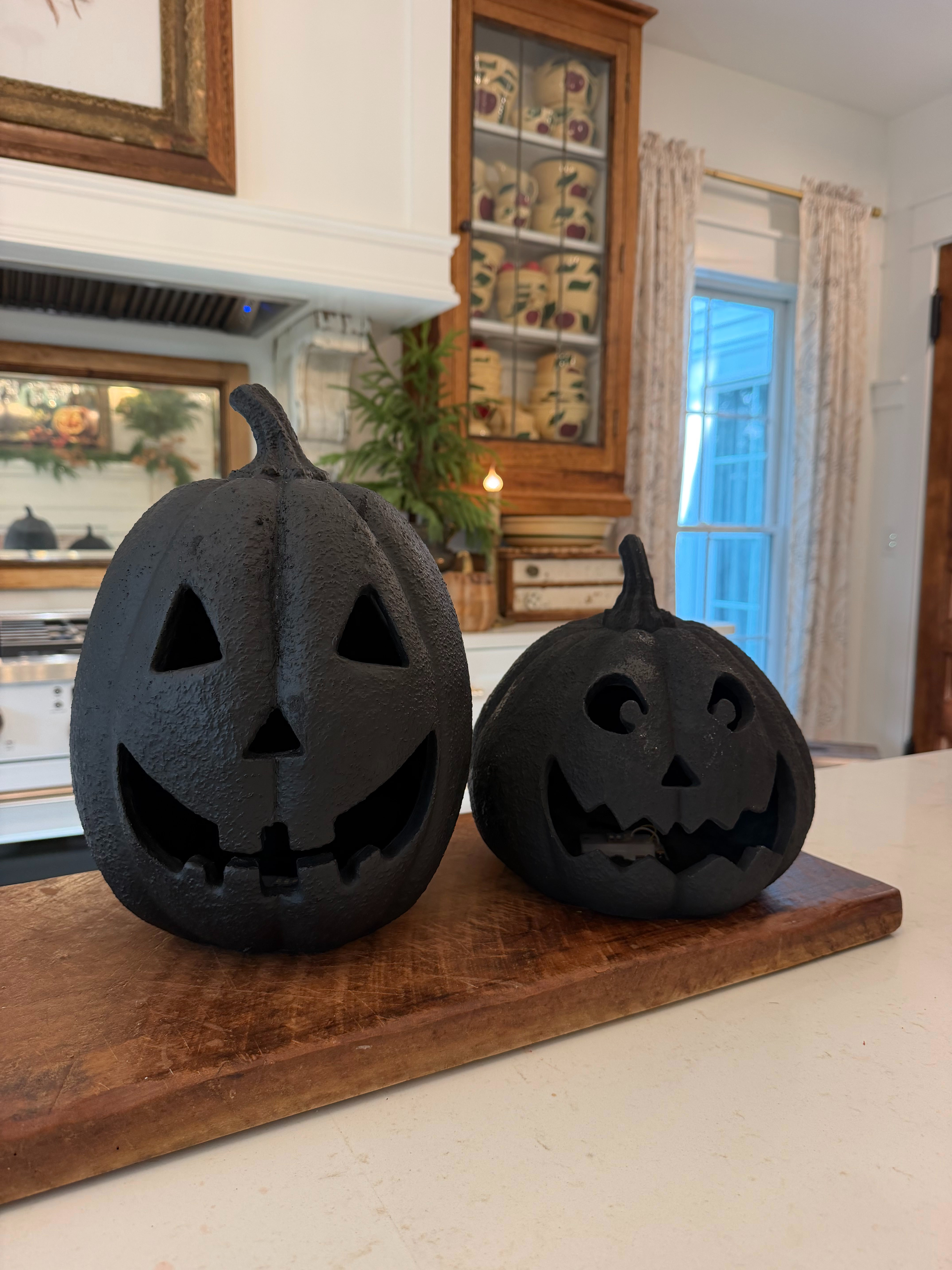 I love the added contrast and texture these black pre-lit jack-o-lanterns from Walmart add to our Fall home decor. Here's a roundup of Jack-O-Lanterns to add to your home.  

 #LTKSeasonal #LTKHome