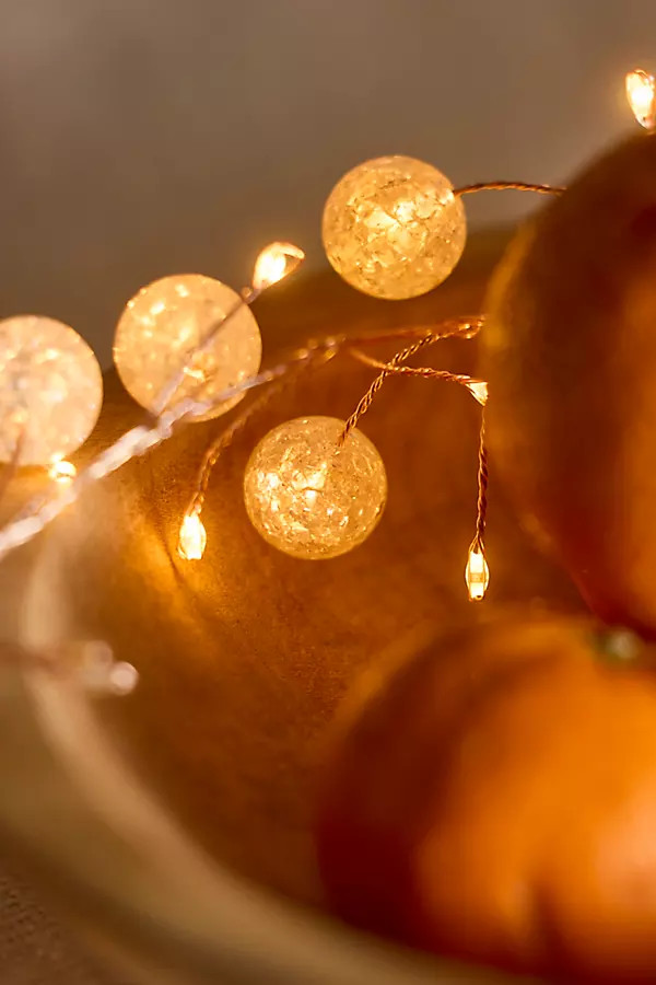 Stargazer Twinkling Clear Beaded Light Garland | Anthropologie (US)