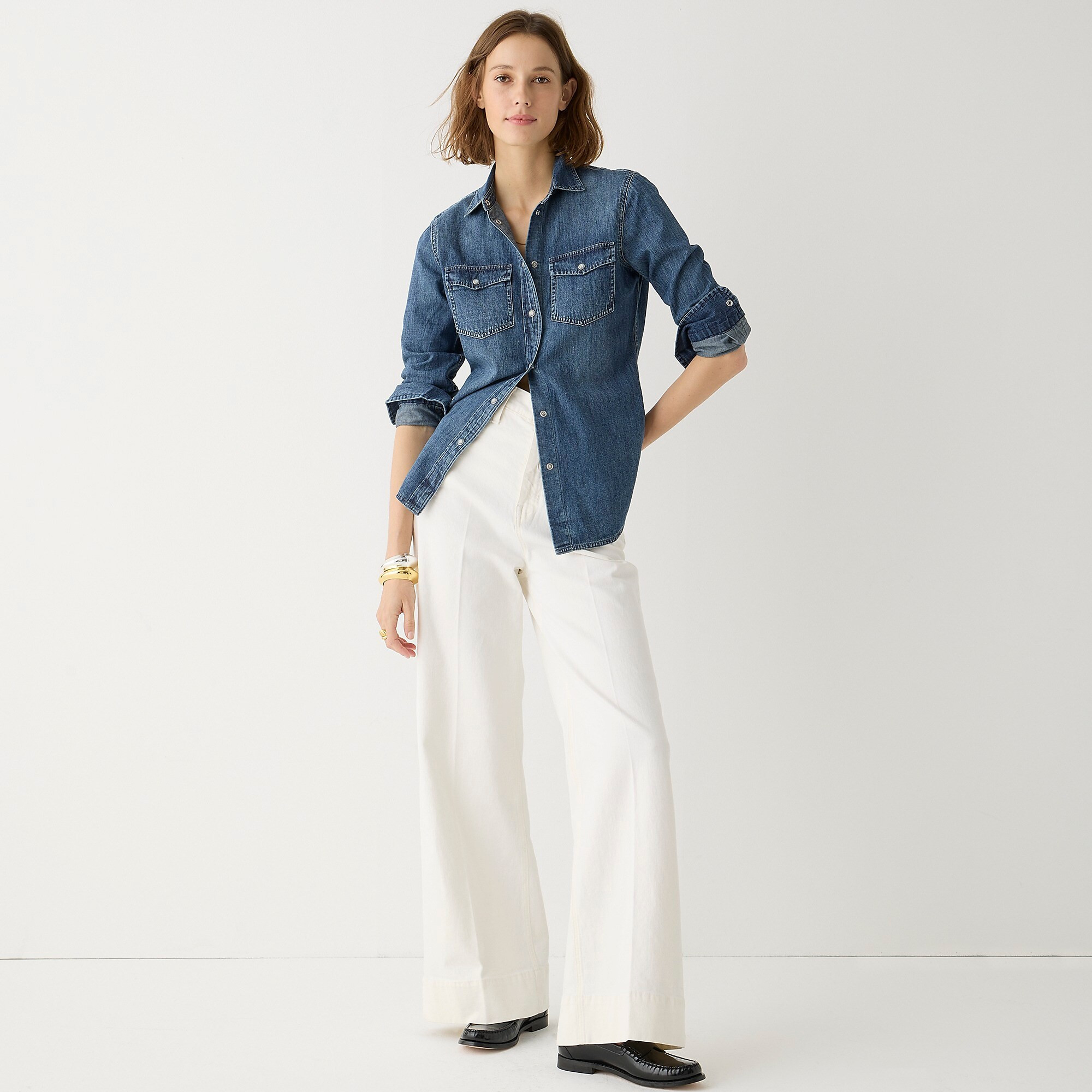 Slim-fit chambray shirt | J. Crew US