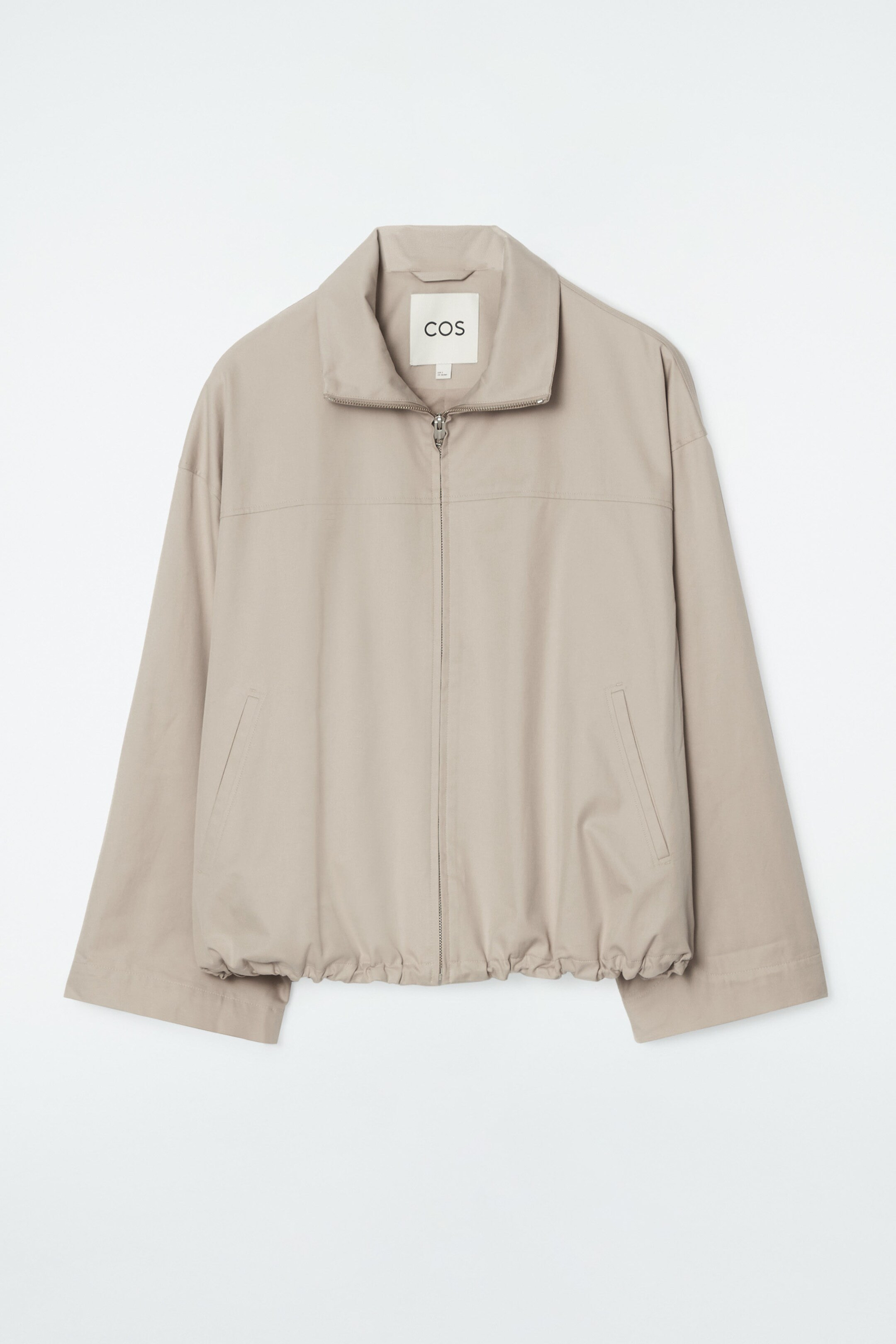 BUBBLE-HEM COTTON JACKET - BEIGE | COS (AU)