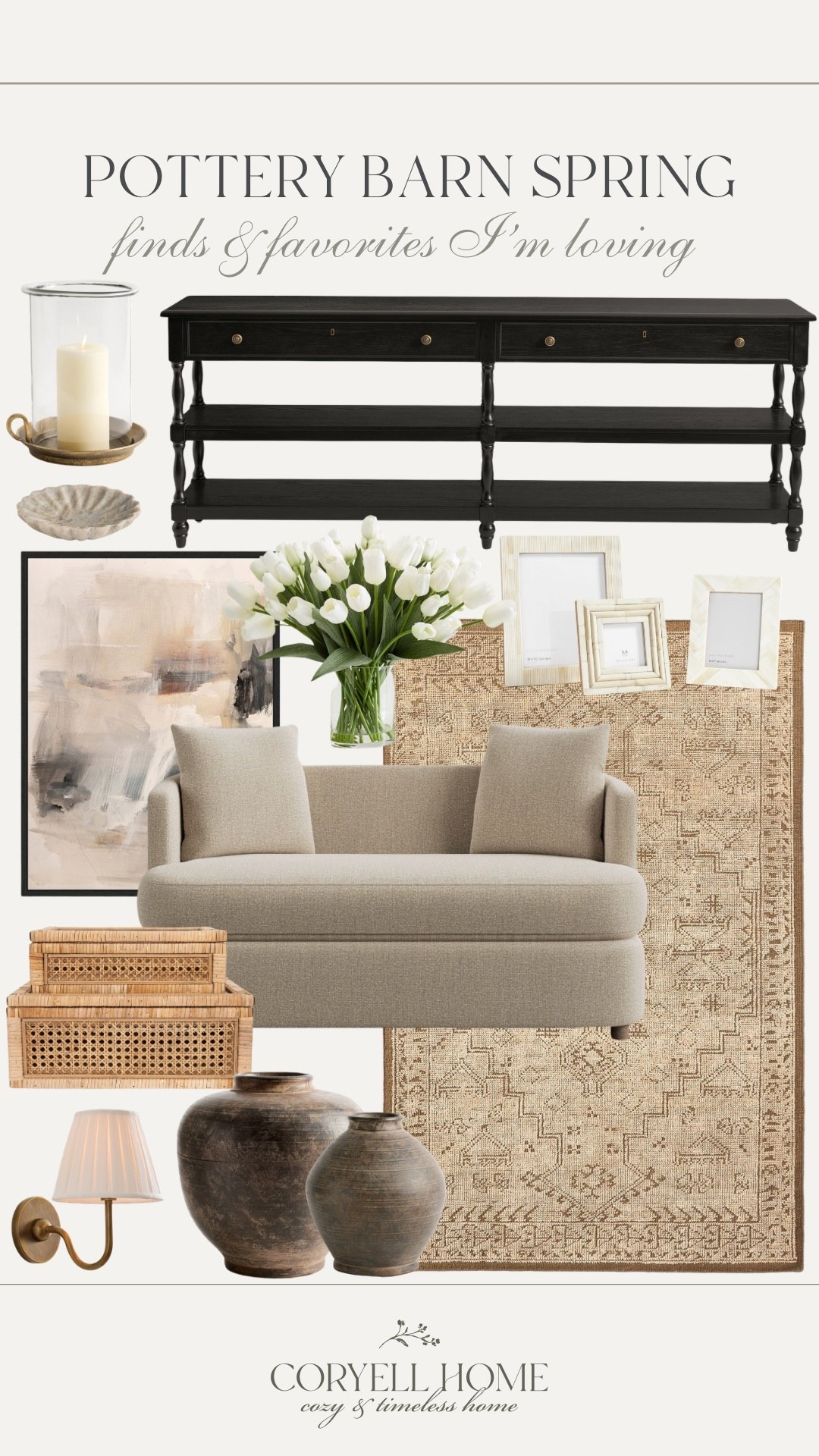 Pottery Barn spring finds & favorites! I love these pretty, neutral home accents and furniture pieces! 

#LTKHome
