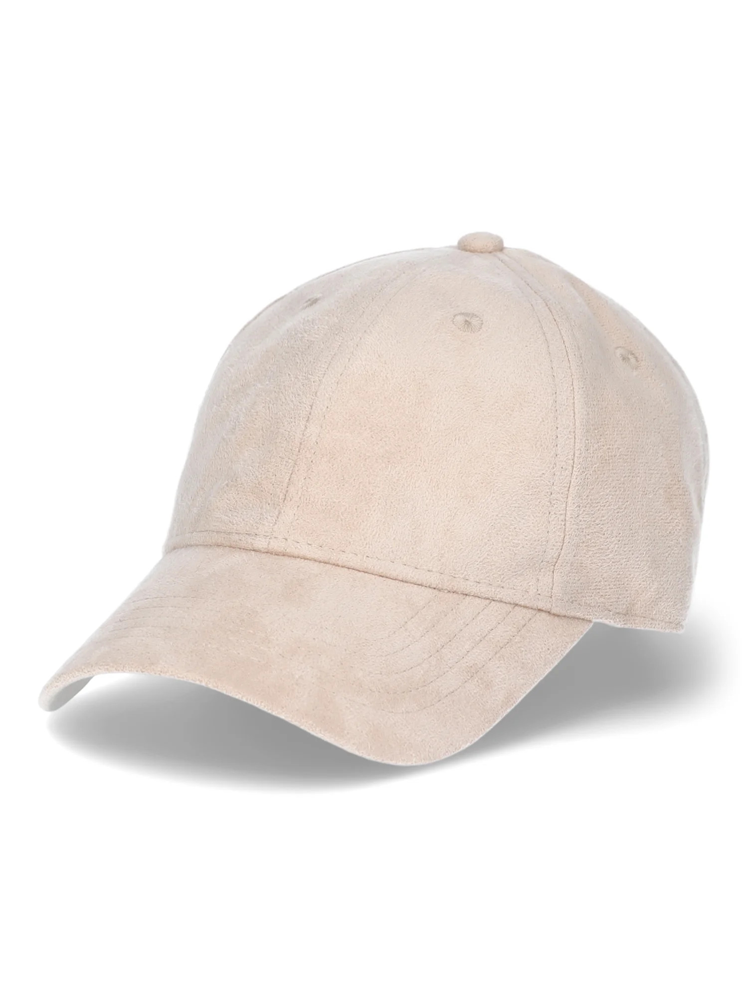 Time and Tru Women's Faux Suede Baseball Hat, Oatmeal | Walmart (US)