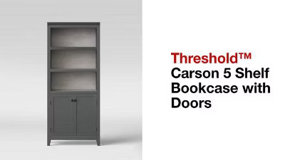 72" Carson 5 Shelf Bookcase with Doors - Threshold™ | Target