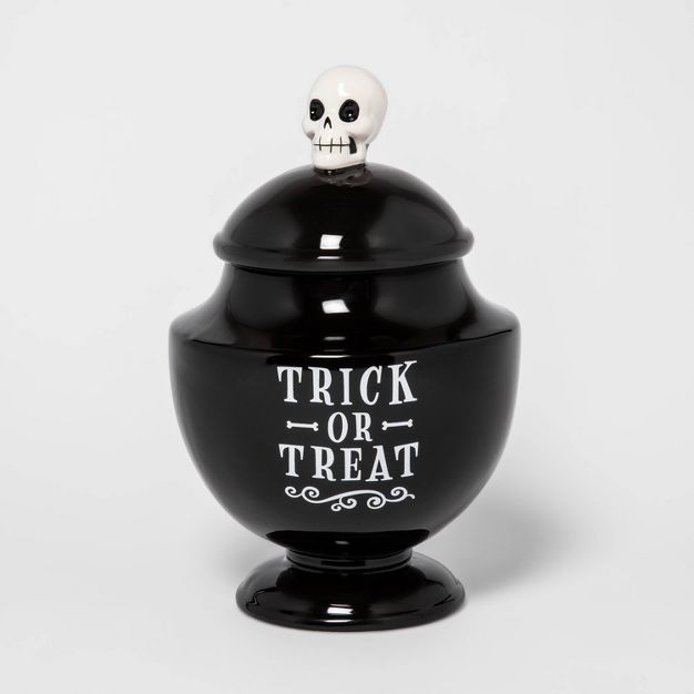 Trick or Treat Black Ceramic Halloween Cookie Jar - Hyde &#38; EEK! Boutique&#8482; | Target