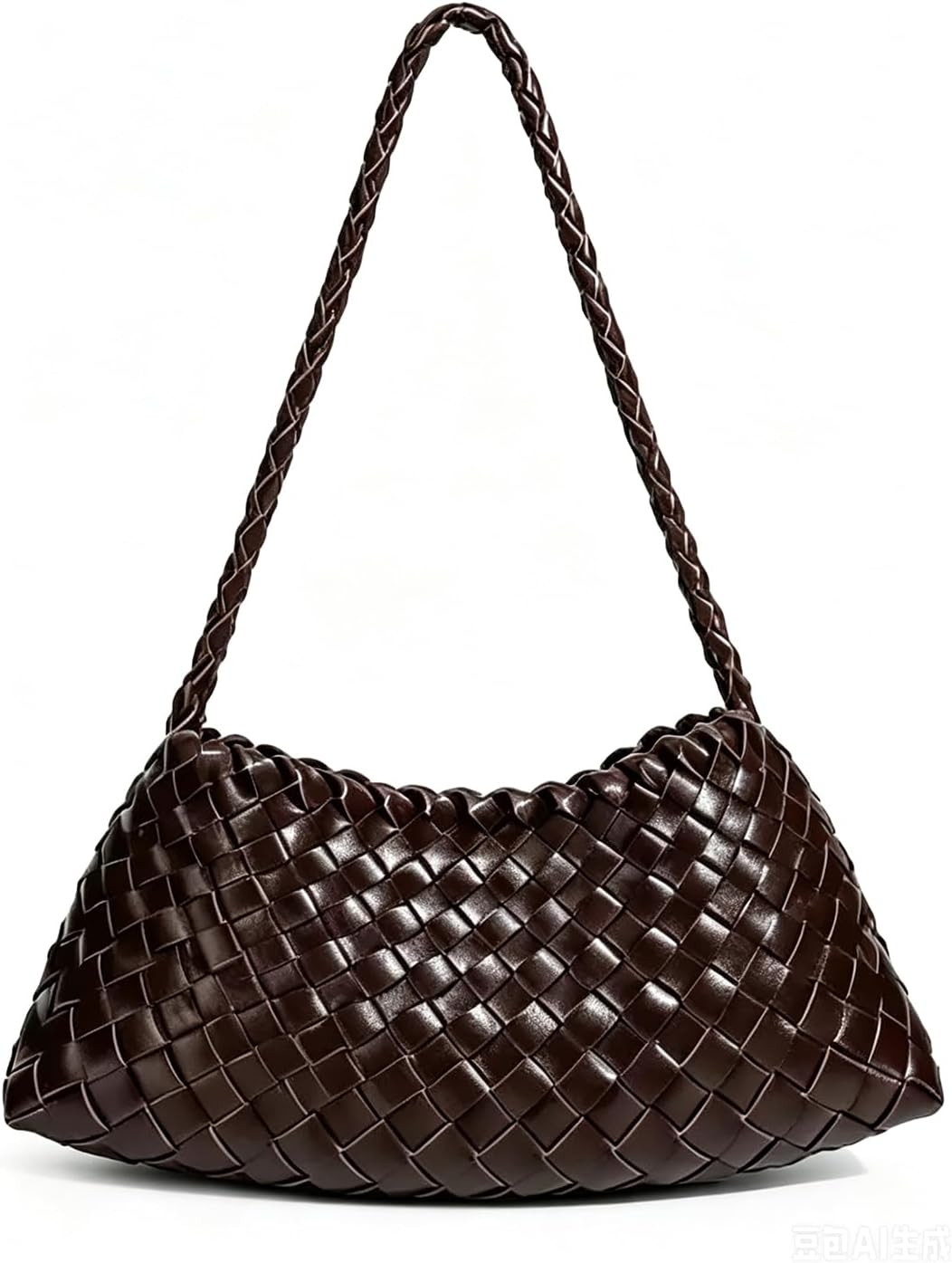 Woven Shoulder Bag for Women Fashion Woven Leather Purse Tote Handbag | Amazon (US)