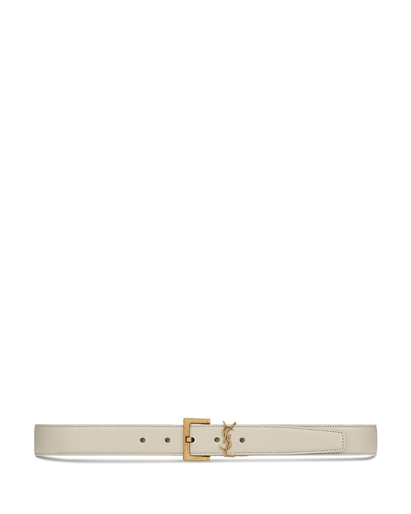 Saint Laurent Cassandre Belt with Square Buckle in Shiny Box Saint Laurent Leather | Bloomingdale's (US)
