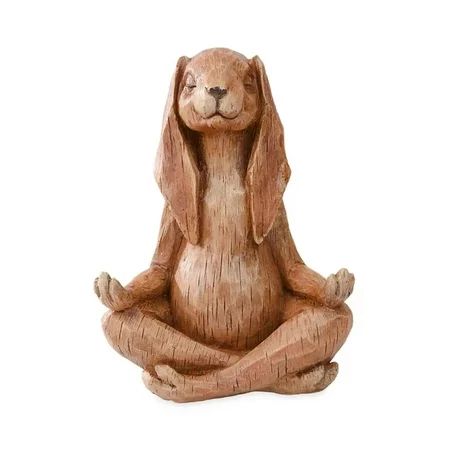 Jpgif Yoga-Pose Rabbit Resin Garden Statue With Look Of Carved Wood | Walmart (US)