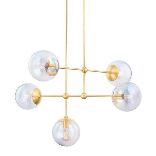 Ophelia Iridescent Glass Globes 5-Light Chandelier | Scout & Nimble
