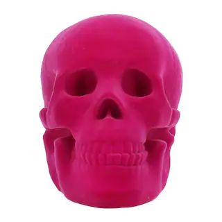 6.5" Hot Pink Flocked Skull Decoration by Ashland® | Michaels | Michaels Stores