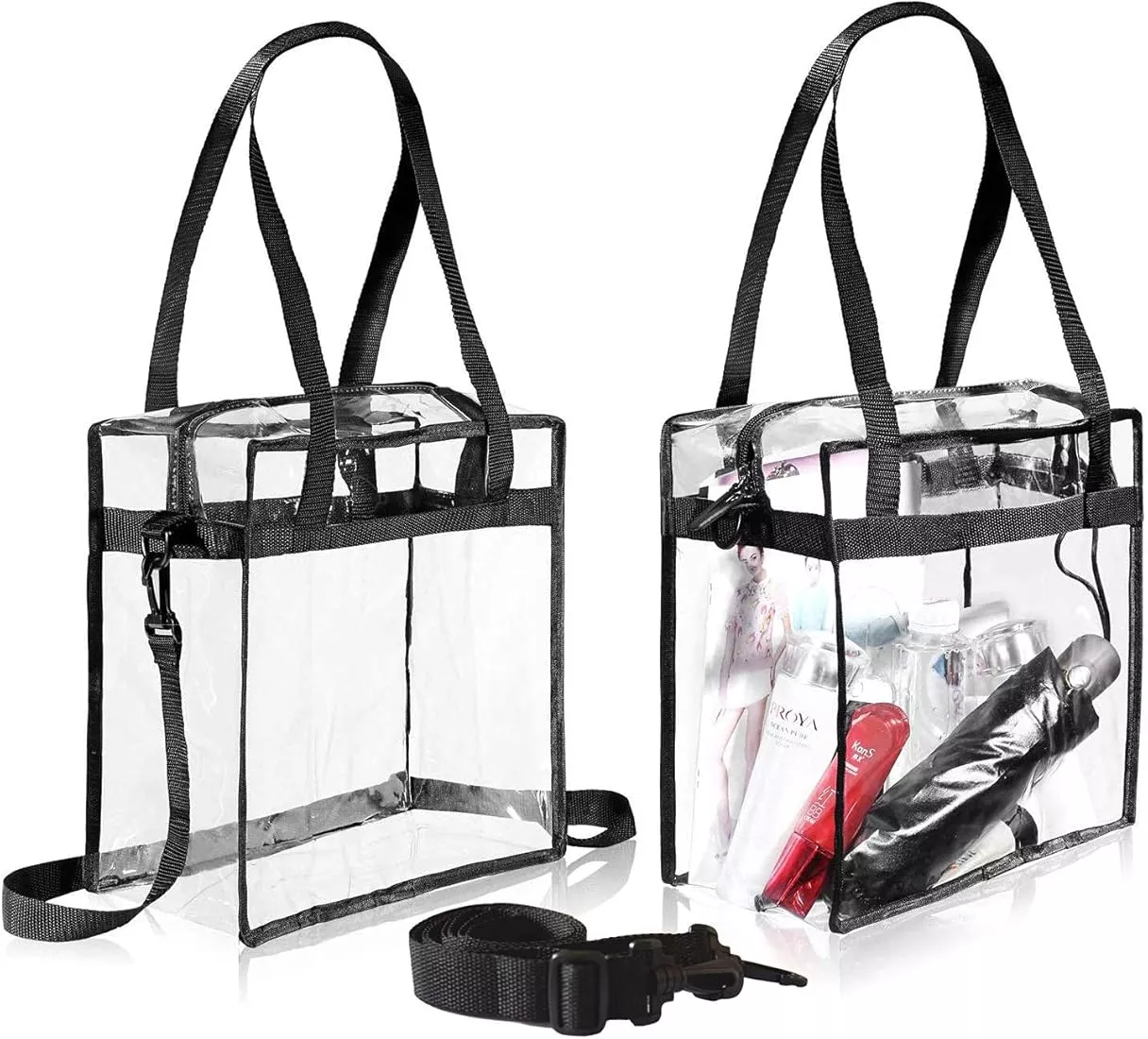  XSUIOY Clear Sling Bag Stadium Approved with