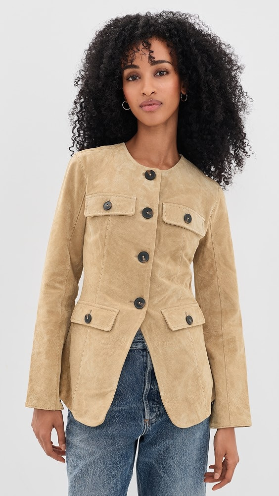 Cinnamon Crunch Suede Blazer | Shopbop