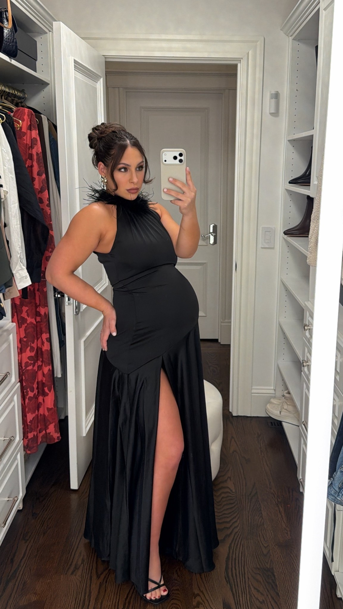 Just about fit in this one, but I’m obsessed! NYE 2025 look 🪩🖤🥳🥂

#LTKBeauty #LTKBump #LTKWedding