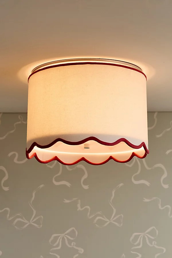 Scallop Flush Mount Conversion Kit in Red Trim at Urban Outfitters | Urban Outfitters (US and RoW)